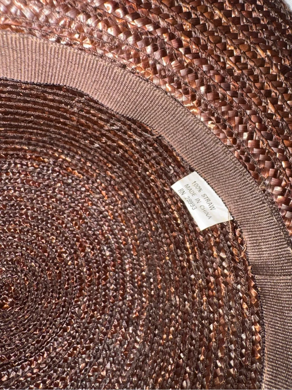 Woven Straw Bowler Hat